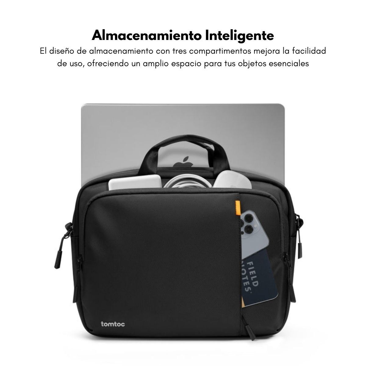 TOMTOC - Tomtoc Maletín de Viaje Defender-A31 para Macbook 14 10L - Negro