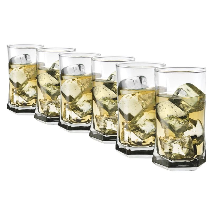 CRISTAR - Display 6 Vasos Altos Modelo Vivaldi 332ml Para Tragos Agua
