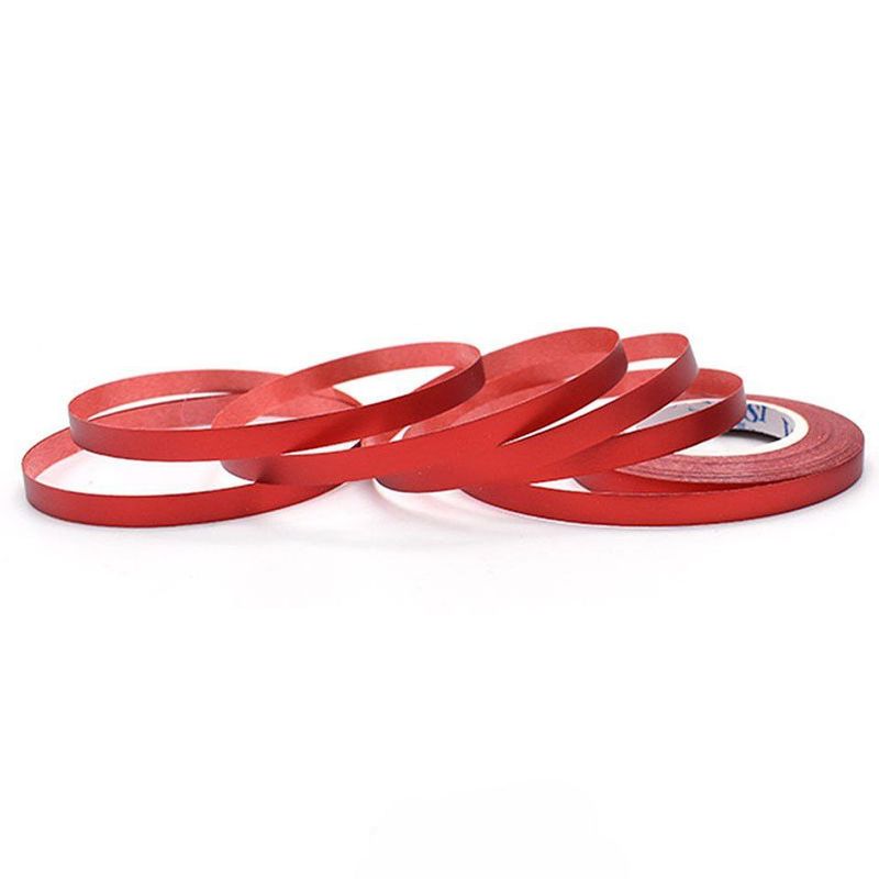 GENERICO - Cinta Metalizada Rojo Mate De 5mm x 10m 6pcs