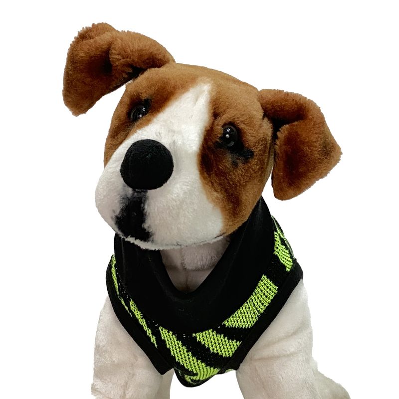 KIMBAPETS - CHALECO PERRO - CEBRA NEGRO NEÓN TALLA S
