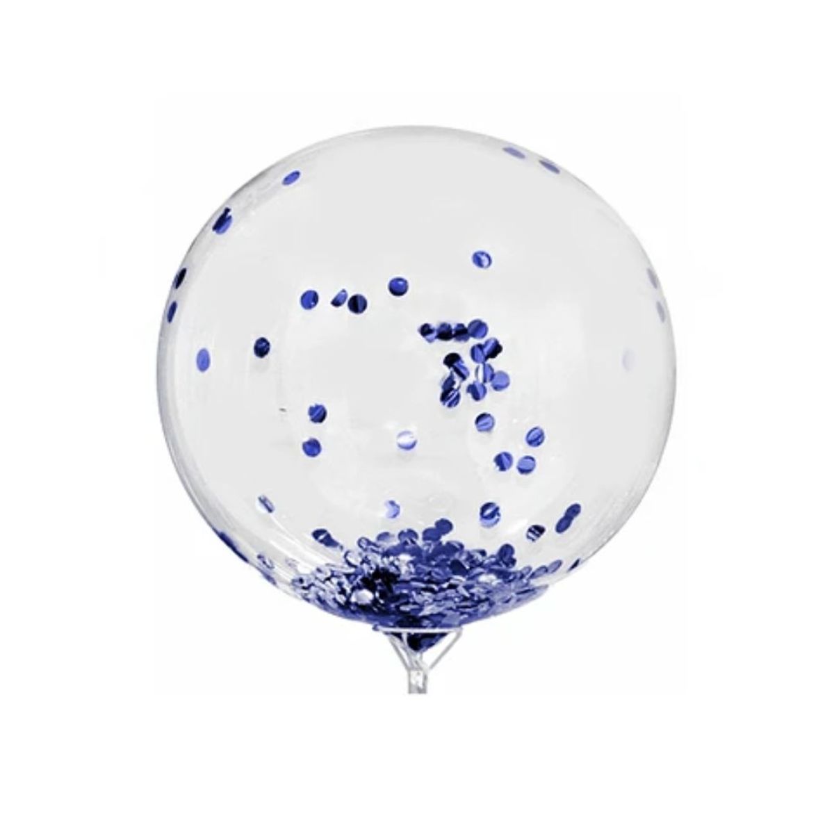 GENERICO - Globo Burbuja Con Confeti Azul 45cm