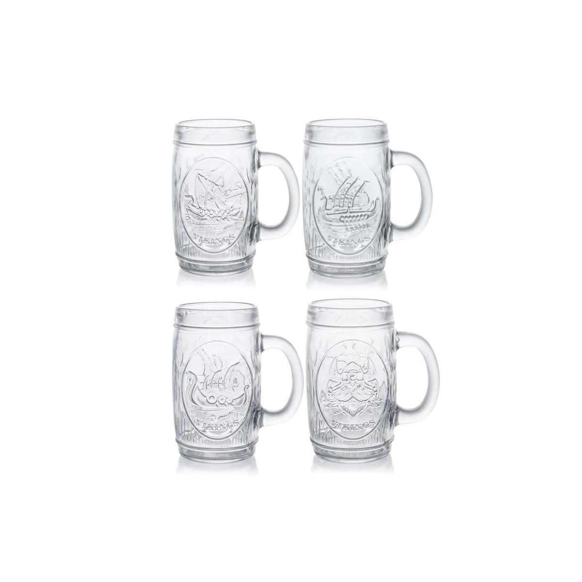 ALLEGRA - Set 4 Vasos Shop Modelo Vikings De 480mL Vaso Shopero Tragos