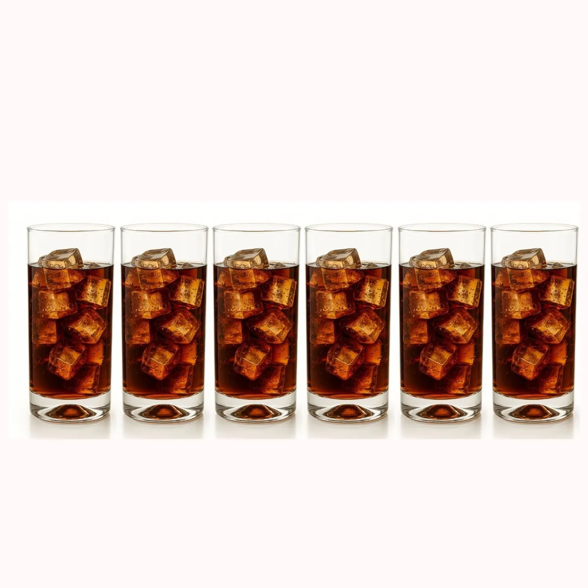 CRISTAR - Set 6 Vasos Altos Modelo Manhatan de 450mL Agua Tragos Jugos