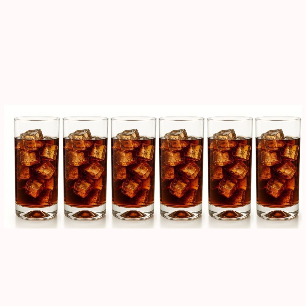 CRISTAR - Set 6 Vasos Altos Modelo Manhatan de 450mL Agua Tragos Jugos