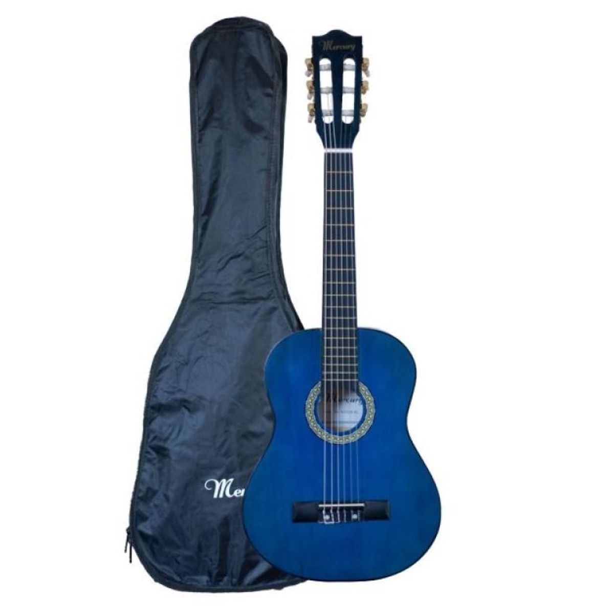 MERCURY - Guitarra Acustica Azul con Funda para Niño Mercury MCG30Blue
