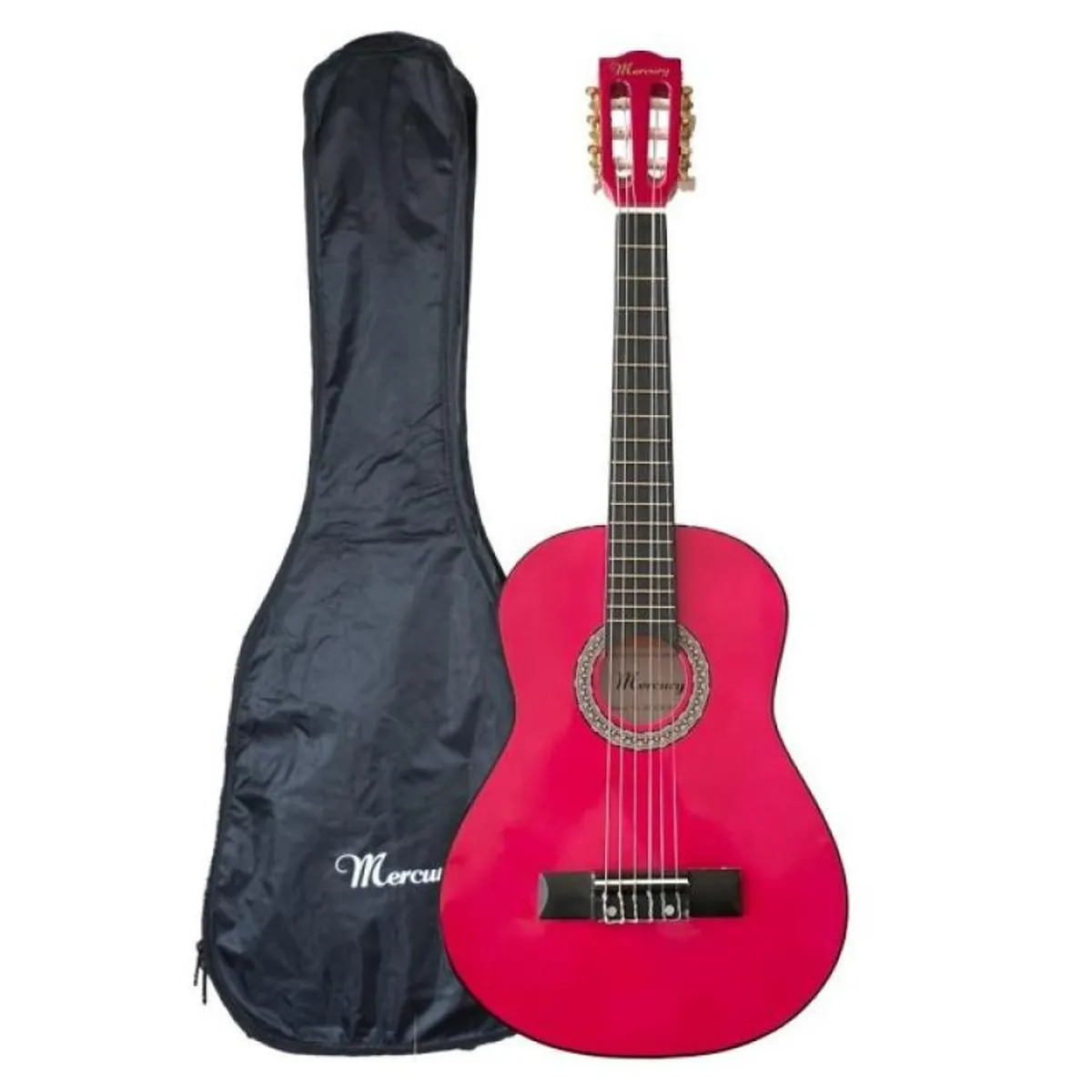 MERCURY - Guitarra Acustica Roja con Funda para Niño Mercury MCG 30