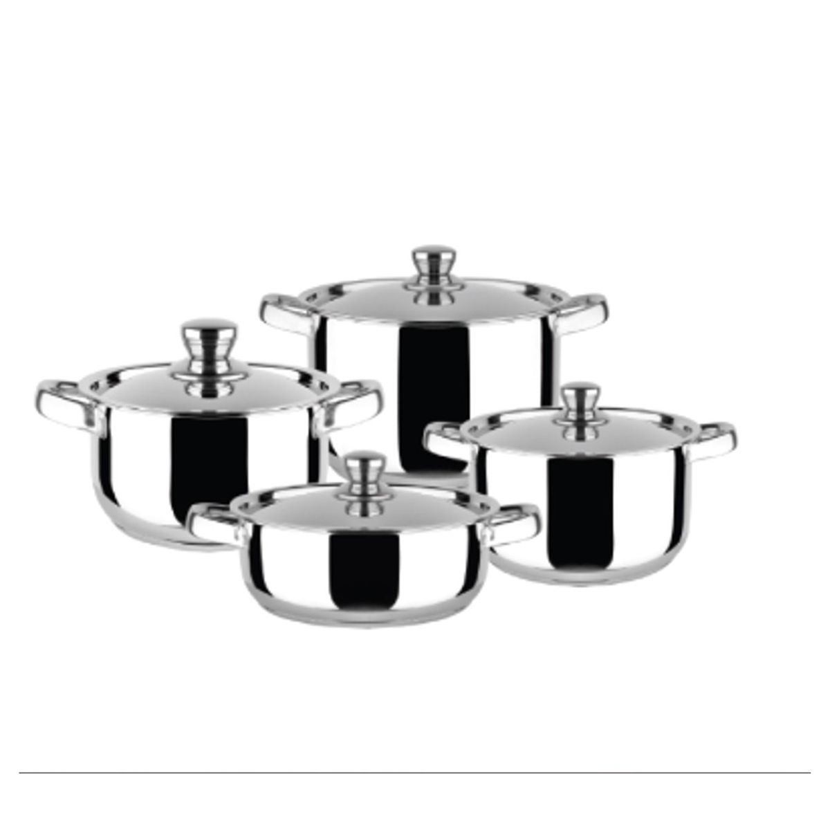 DORAL - SET DE BATERIA ACERO INOXIDABLE 8 PIEZAS