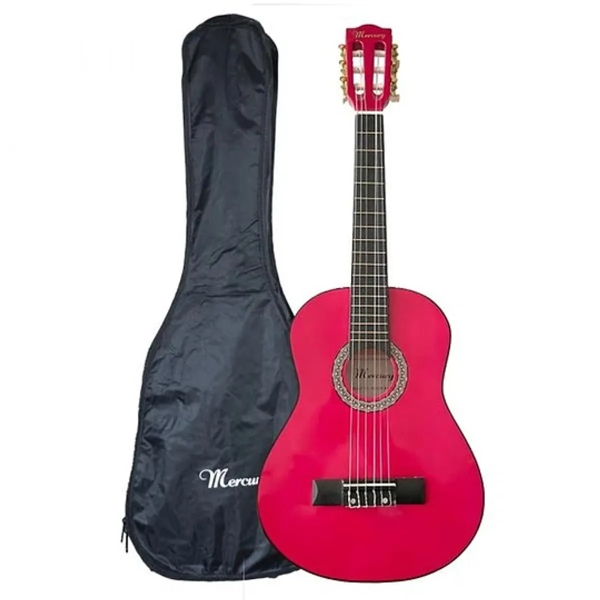 MERCURY - Guitarra Acustica Rosa con Funda para Niño Mercury MCG 30Pk