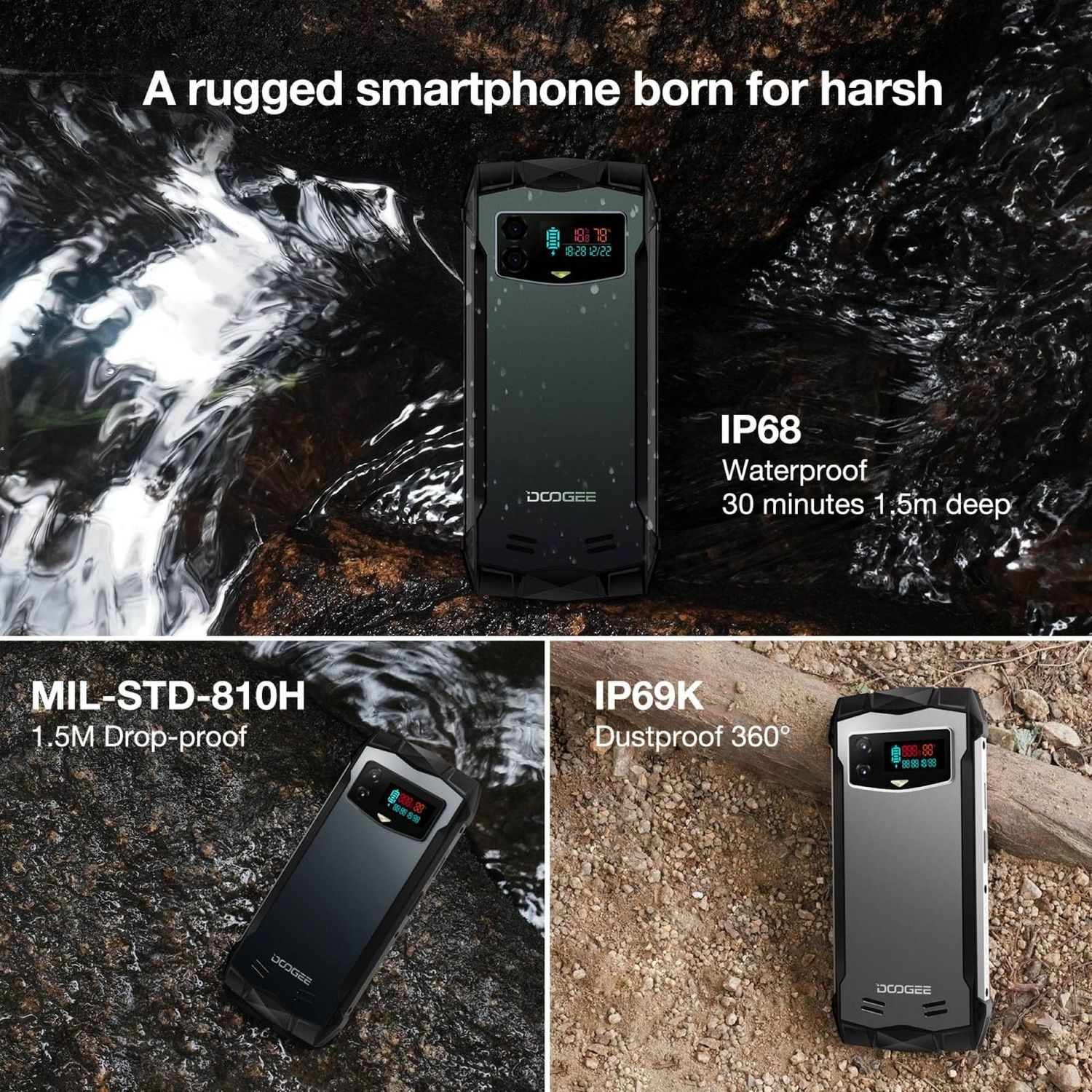 DOOGEE Doogee Smini - El celular Resistente Industrial más pequeño