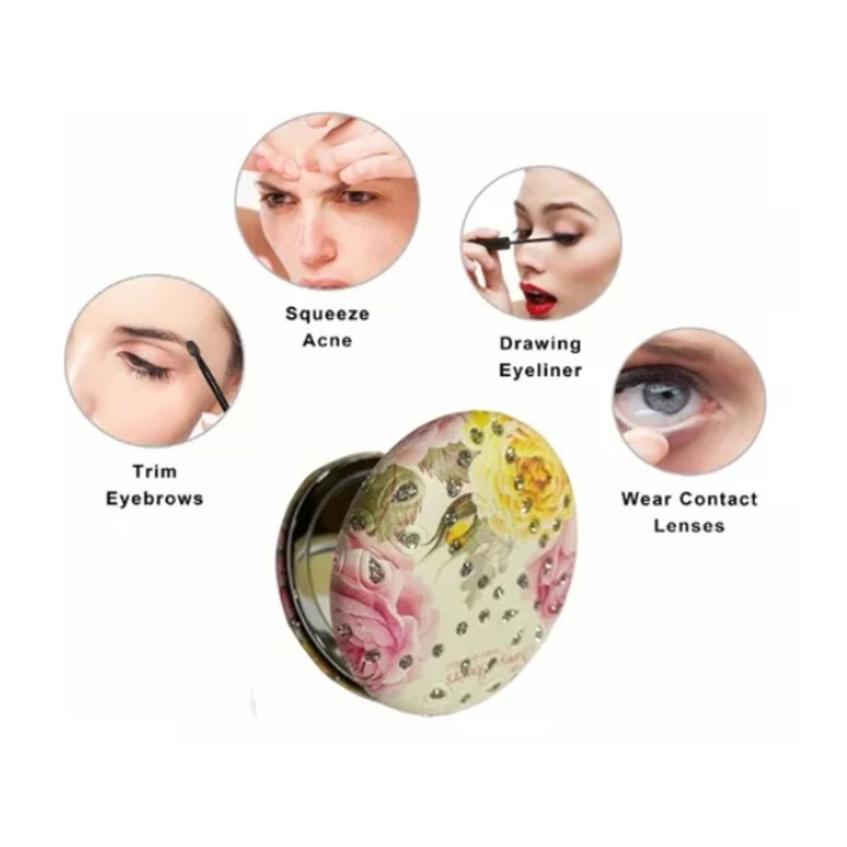 GENERICO - Pack X 12 Espejo Plegable De Cartera