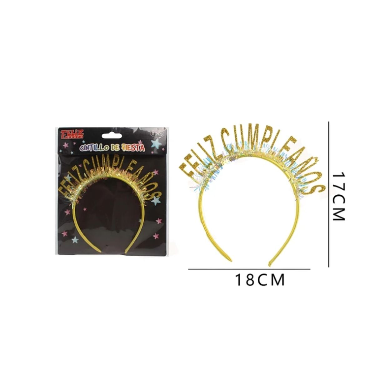 GENERICO - Cintillo De Fiesta De Feliz Cumpleaños Amarillo