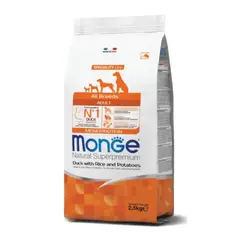 MONGE - Premium Alimento Perro All Breeds Duck 2.5Kg