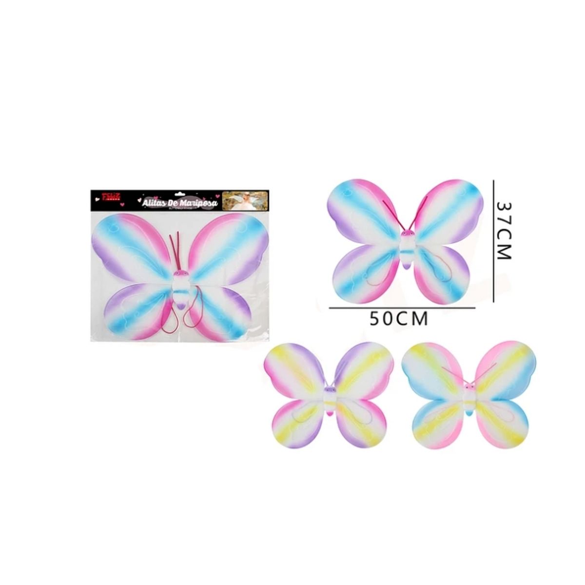 GENERICO - Alitas De Mariposa Multicolor 5037Cm