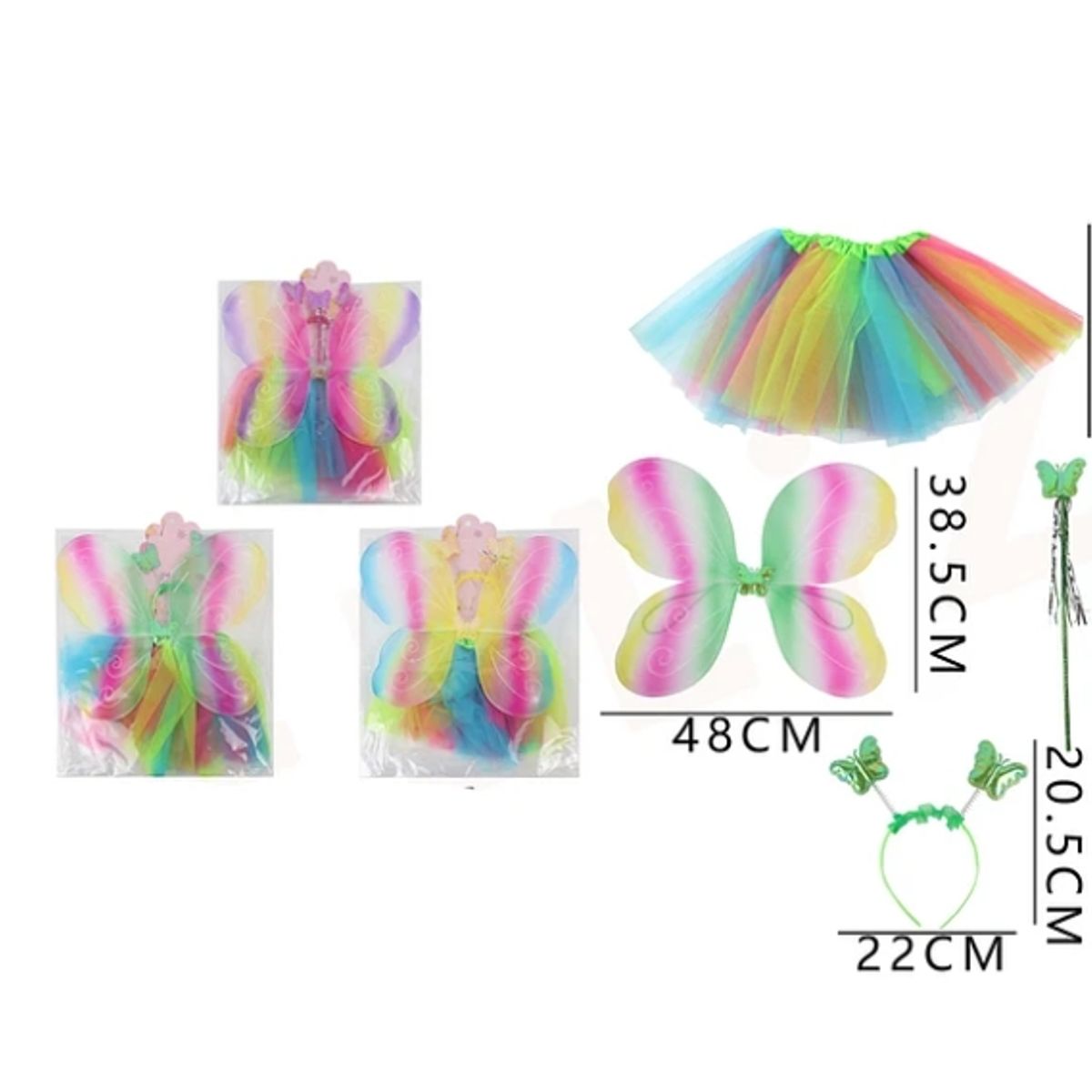 GENERICO - Disfraz Hada Con Accesorios 4 Pcs