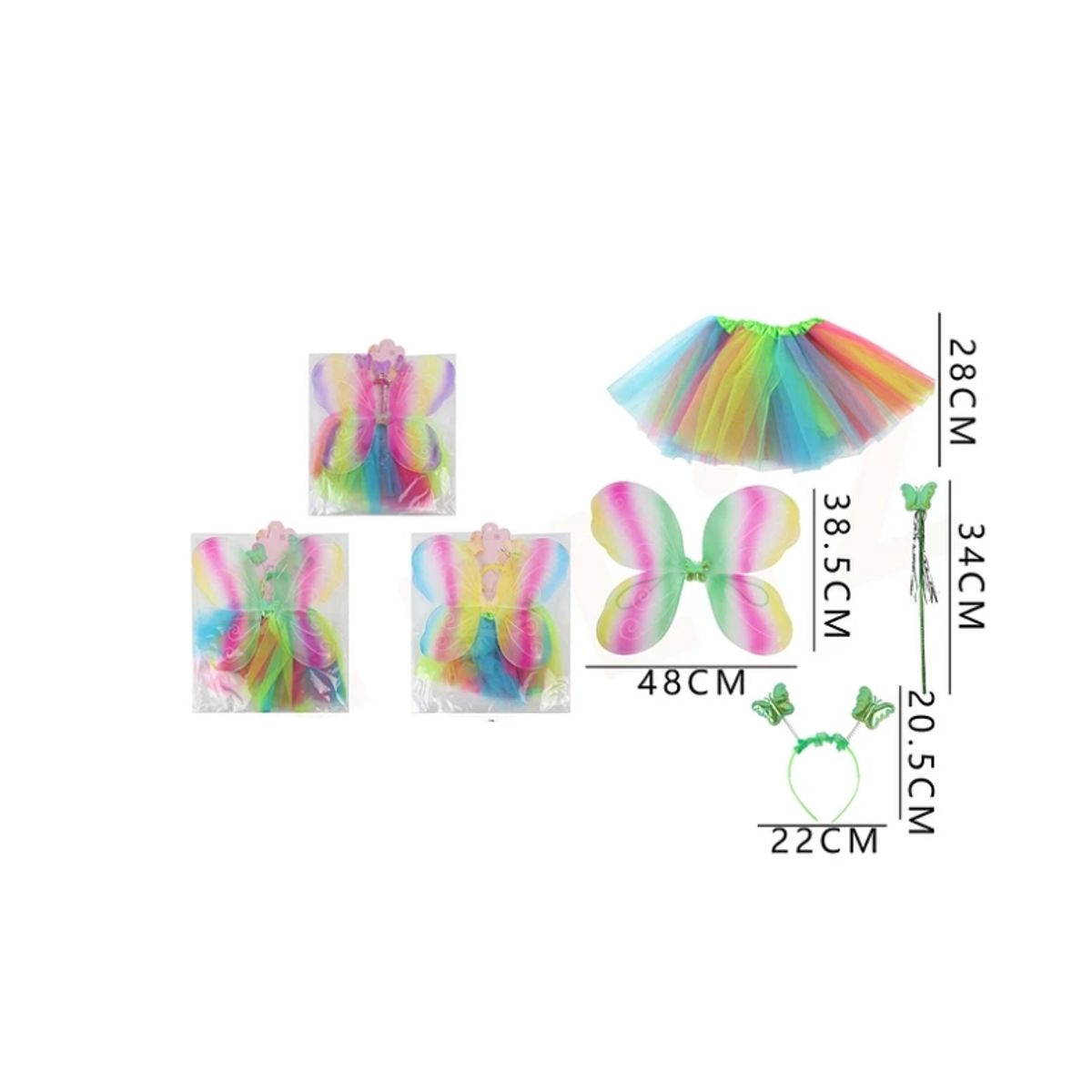 GENERICO - Disfraz Hada Con Accesorios 4 Pcs