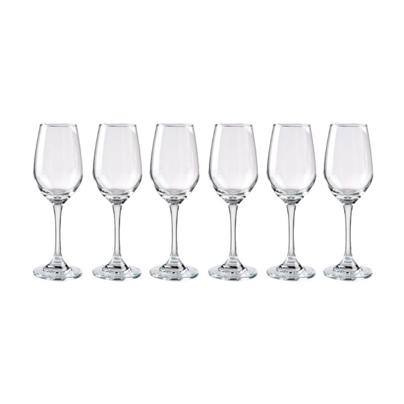 CRISTAR - Set 6 Copas Brunello Flute Cristar 237cc Tragos Celebracion