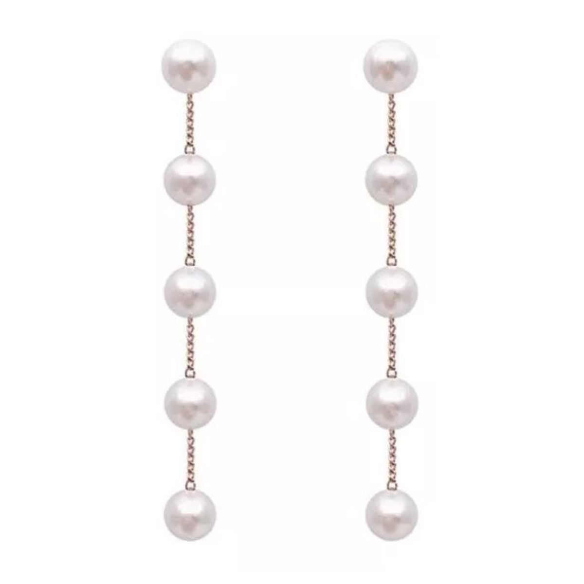 GENERICO - Aros Perlas Colgantes Mujer Largos Cute Aritos Perlitas