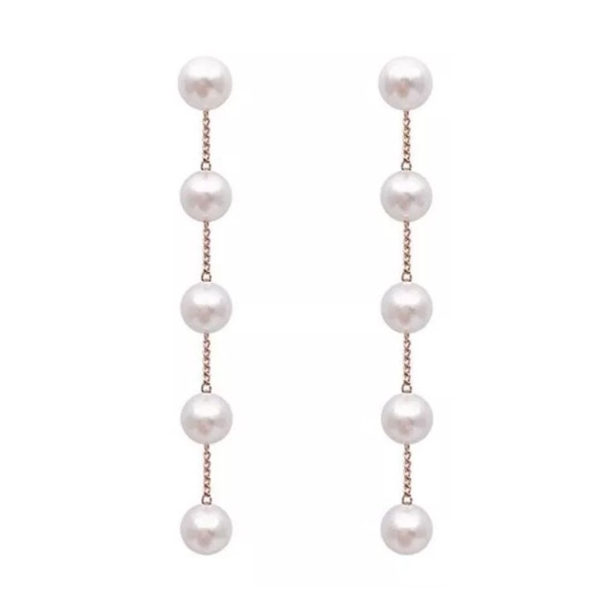 GENERICO - Aros Perlas Colgantes Mujer Largos Cute Aritos Perlitas