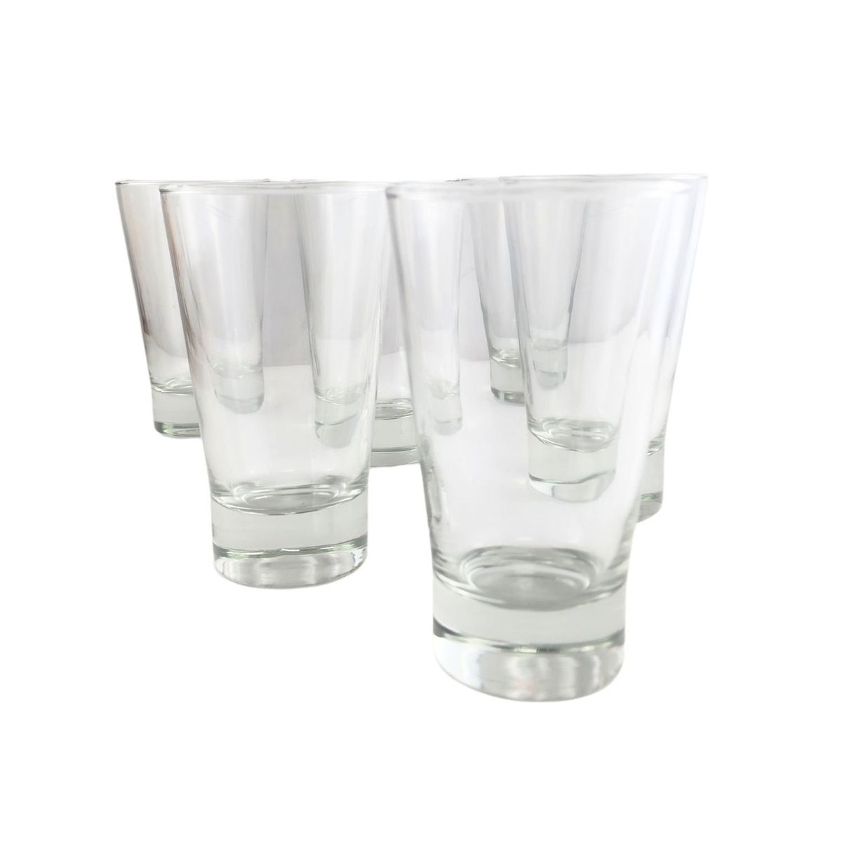 CRISTAR - Set 6 Vasos Altos De Vidrio 394mL Modelo London Jugo Agua