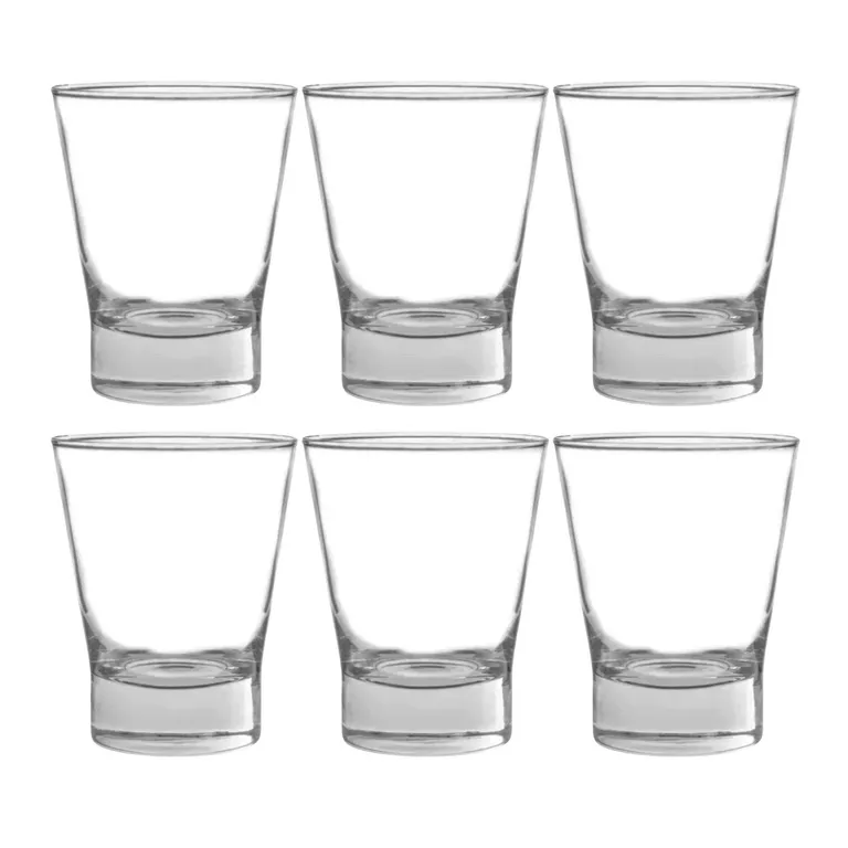 Set 6 Vasos Bajos De Vidrio 347mL Modelo London Jugo Agua