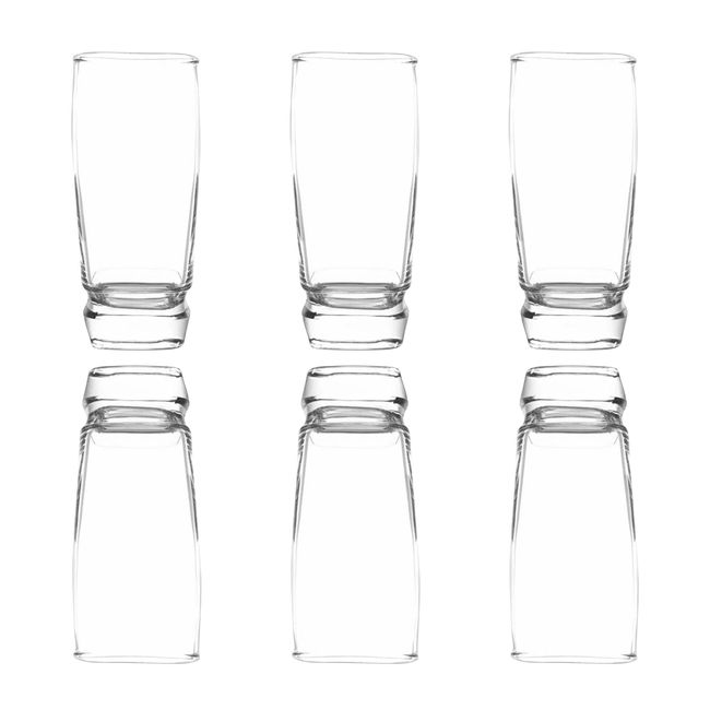 CRISTAR - Pack 6 Vasos Altos Modelo Van Gogh De 341mL Cocina Elegante
