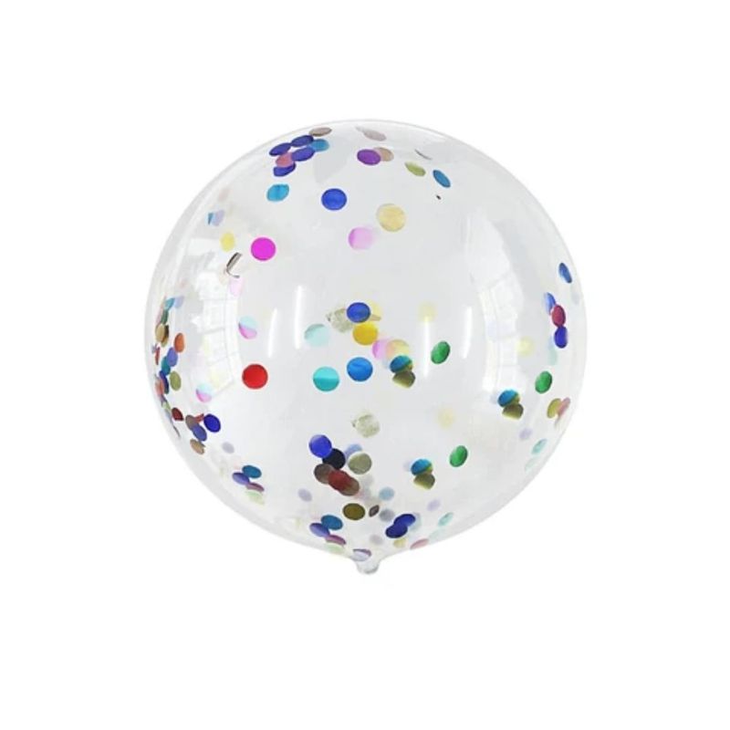 GENERICO - Globo Burbuja Con Confeti De Colores 45cm