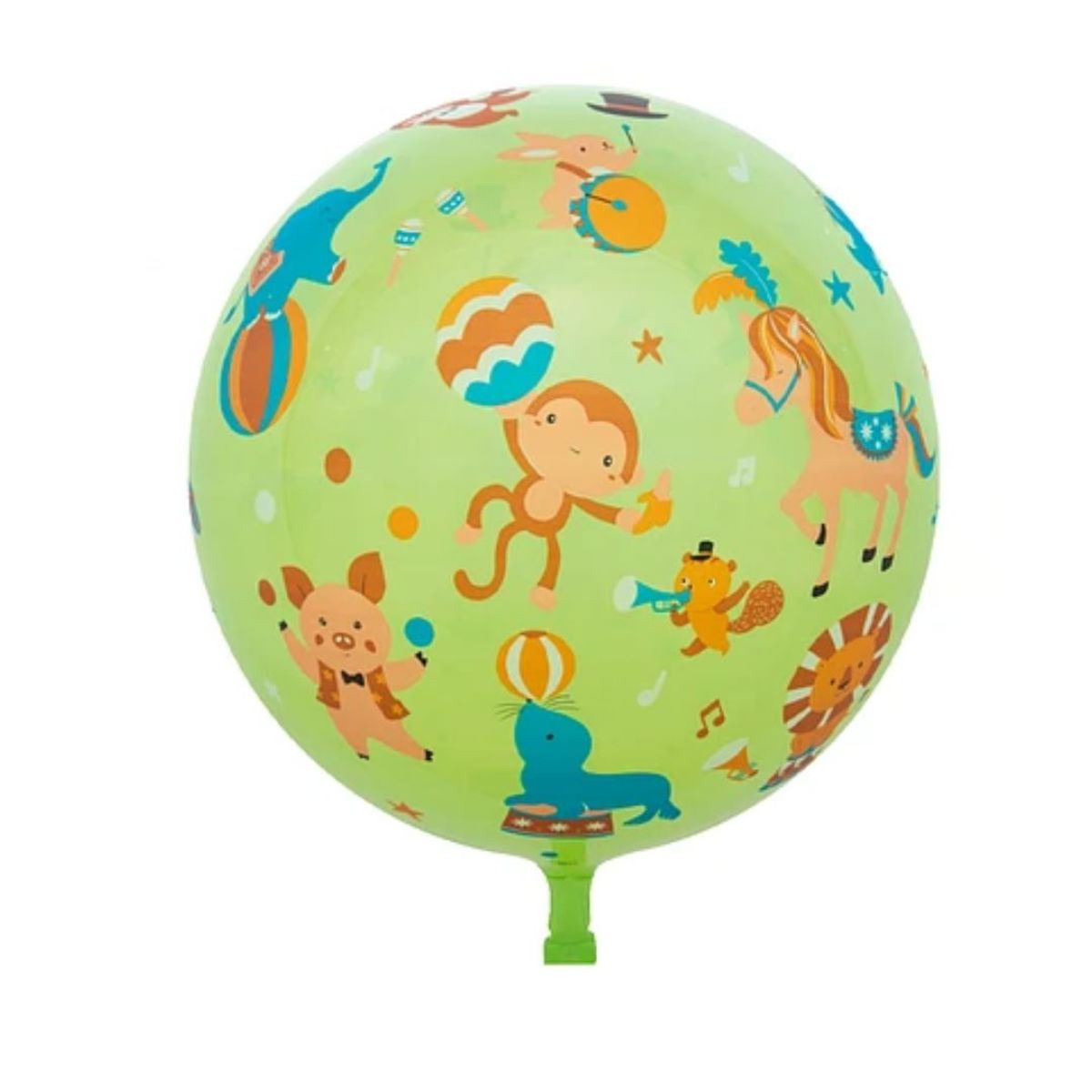 GENERICO - Globo Burbuja Verde Animales 80cm