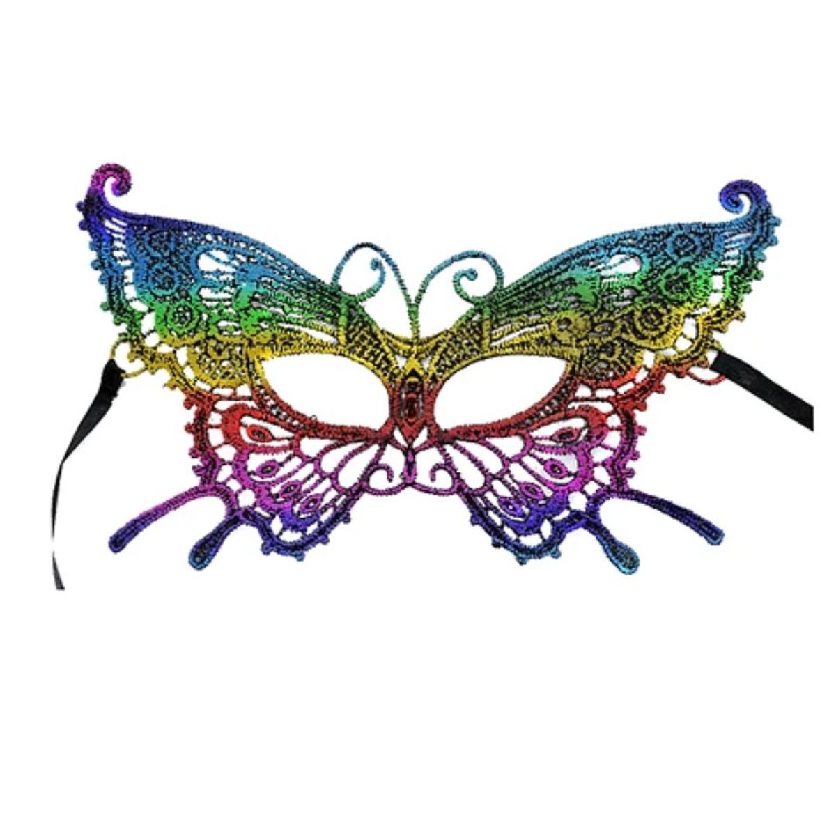 GENERICO - Antifaz De Encaje En Forma De Mariposa De Colores 22x10cm