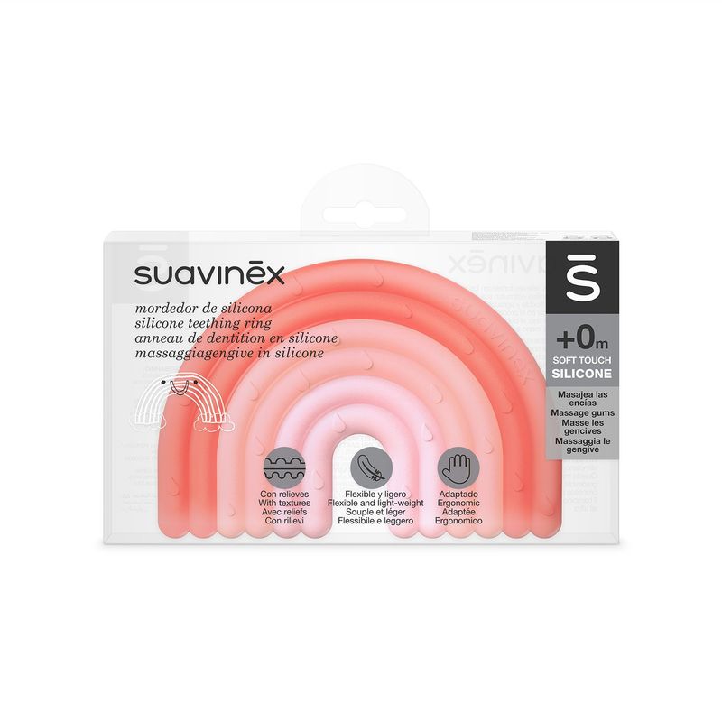 SUAVINEX - JUGUETE MORDEDOR SILICONA ETAPA 1 ROSA