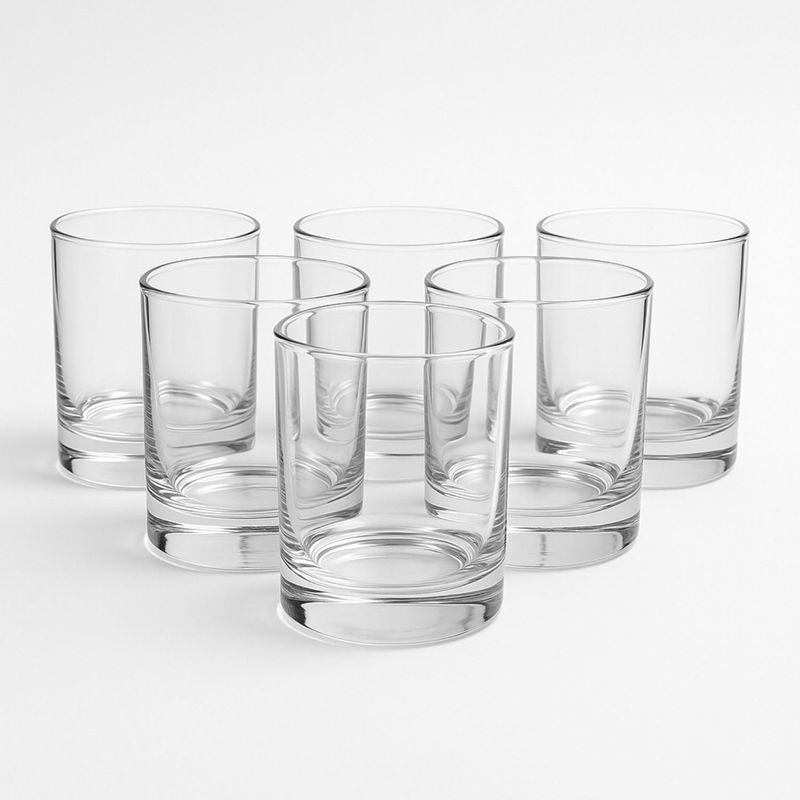 CRISTAR - Set 6 Vasos Bajos Vidrio Manhatan 340mL Tragos Bebidas Jugos