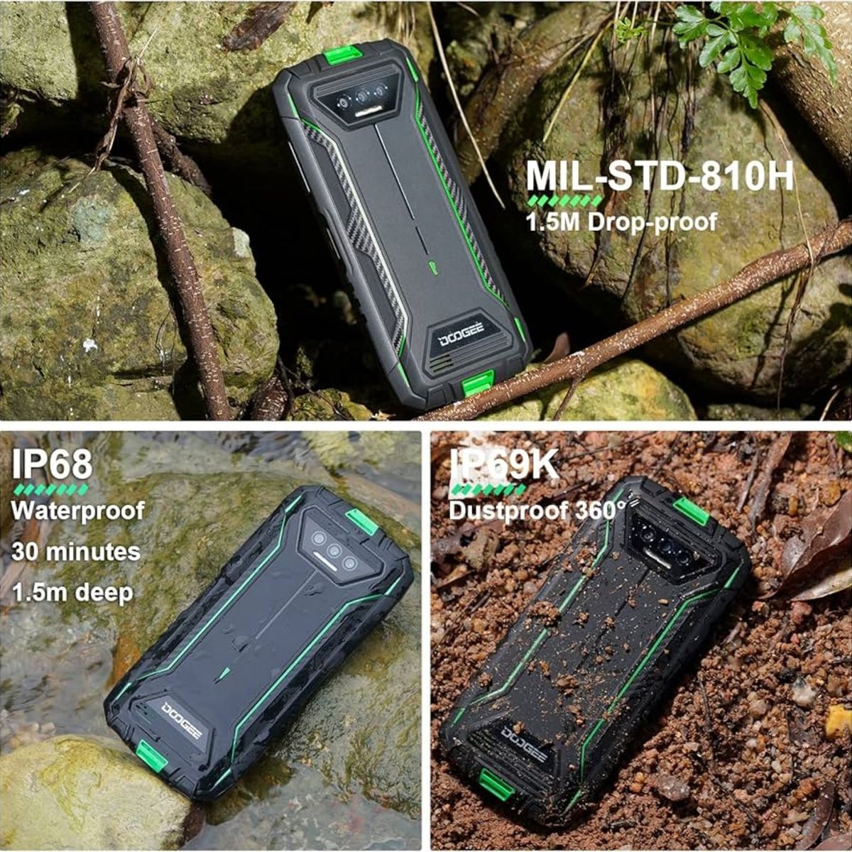 DOOGEE - Doogee S41 MAX - Celular Resistente a golpes polvo y sumergible en agua - 6GB 256GB