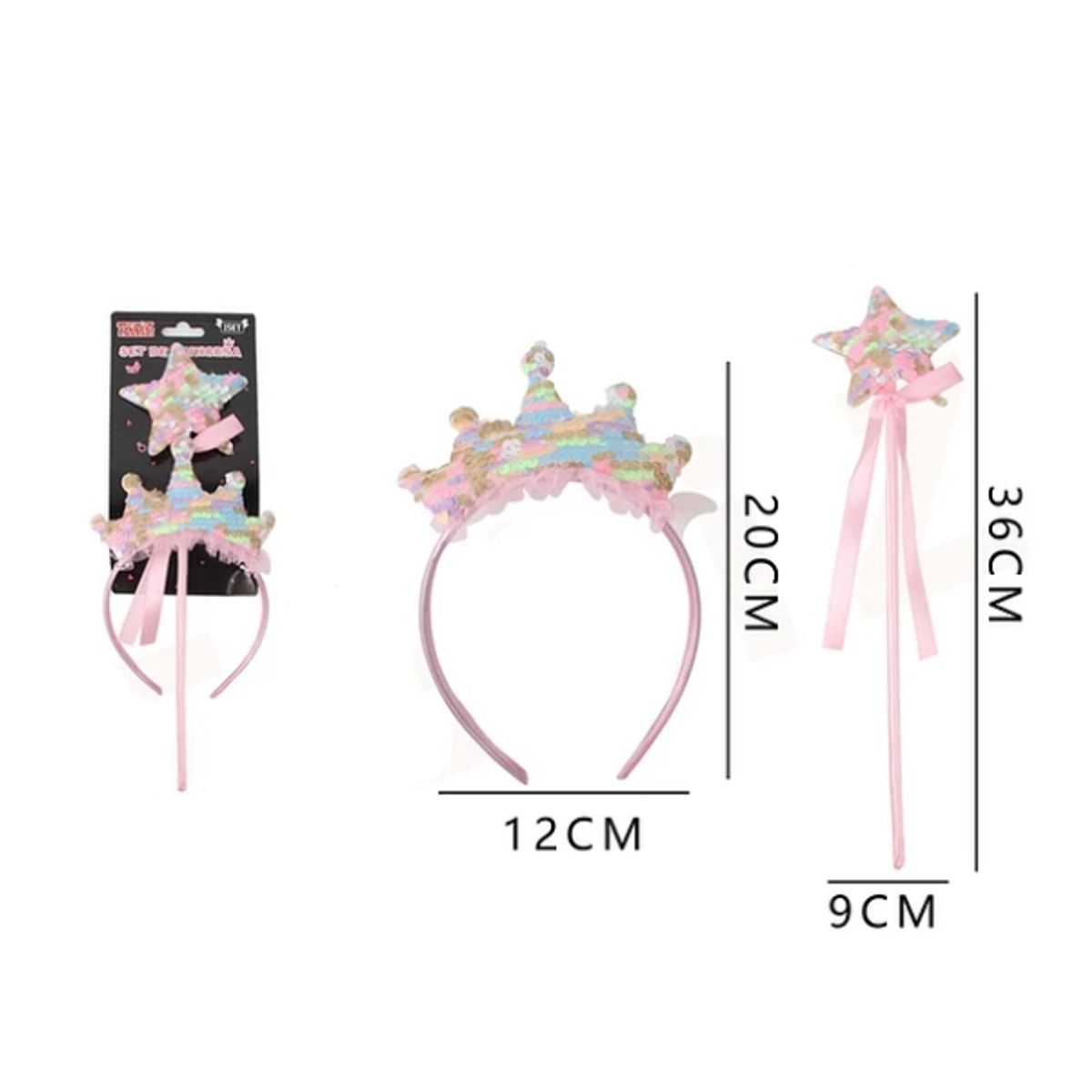 GENERICO - Set De Princesa Corona + Varita