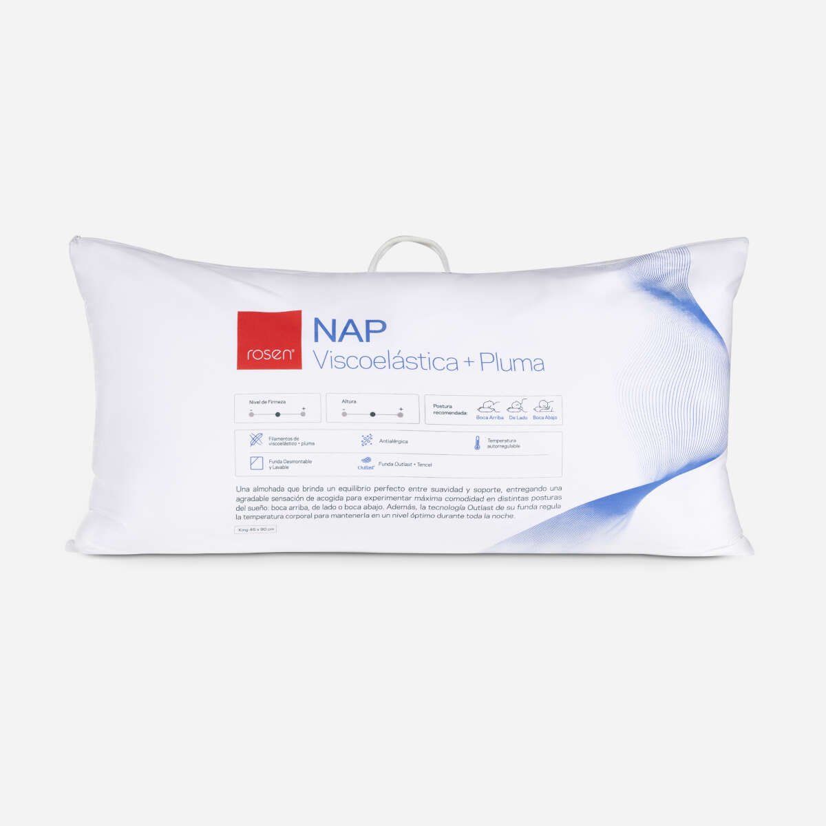 ROSEN - Almohada Rosen Viscoelástica Pluma Nap King