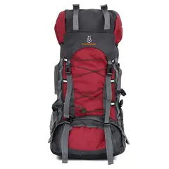 GENERICO - Mochila trekking 60 litros rojo