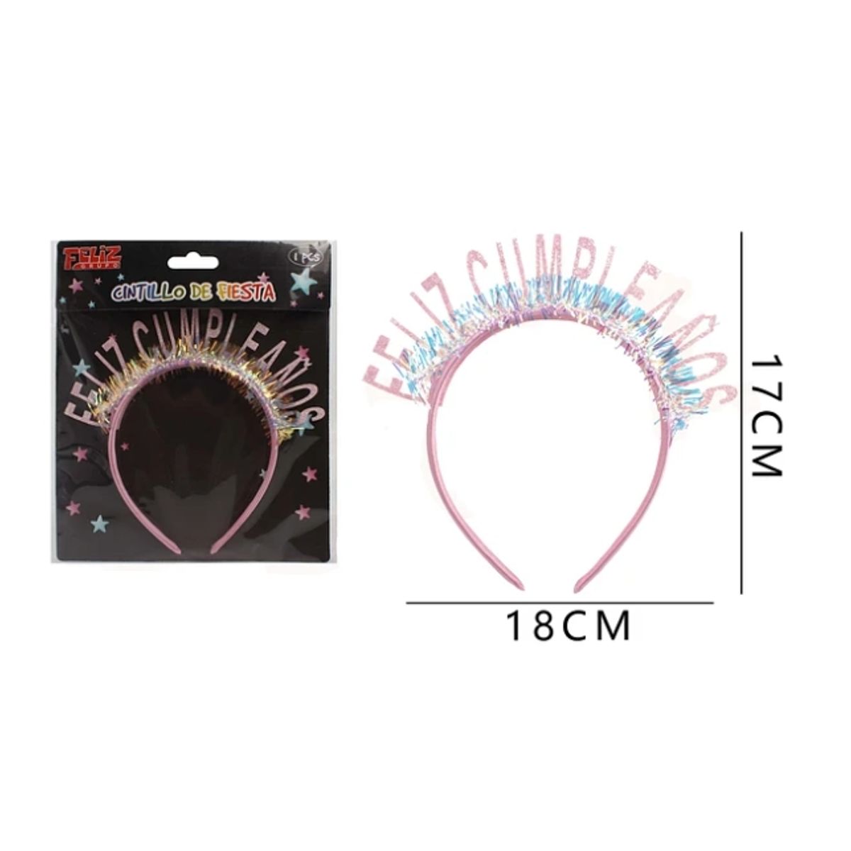 GENERICO - Cintillo De Fiesta De Feliz Cumpleaños Rosado