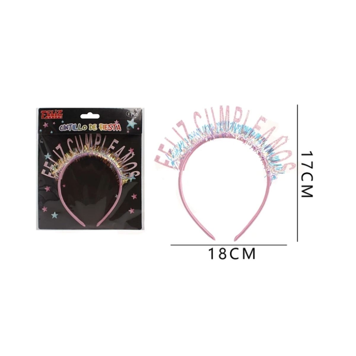 GENERICO - Cintillo De Fiesta De Feliz Cumpleaños Rosado