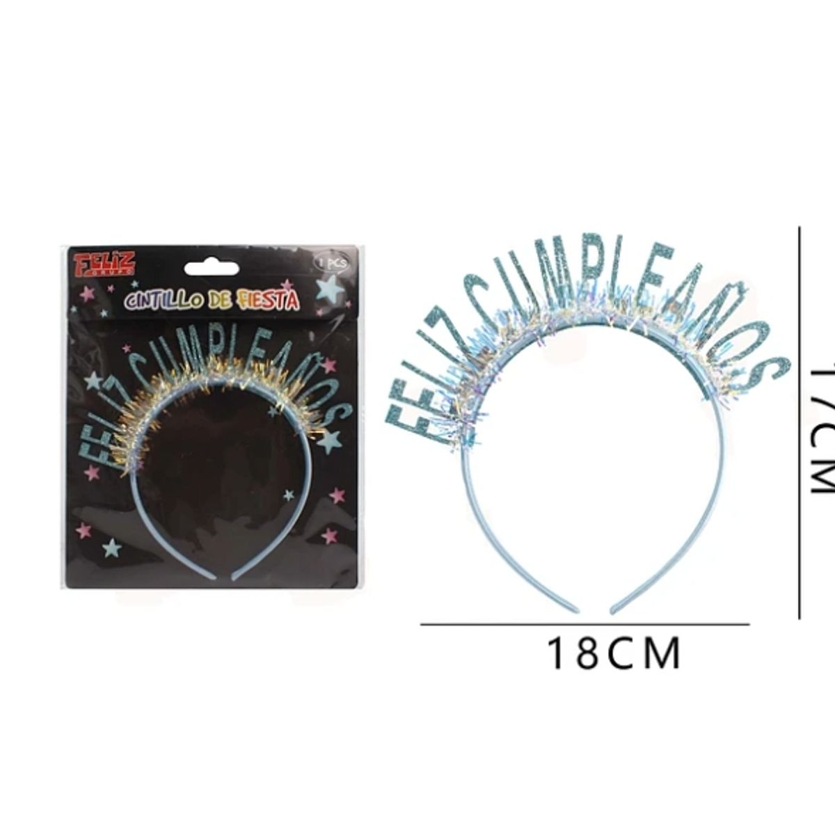 GENERICO - Cintillo De Fiesta De Feliz Cumpleaños Celeste