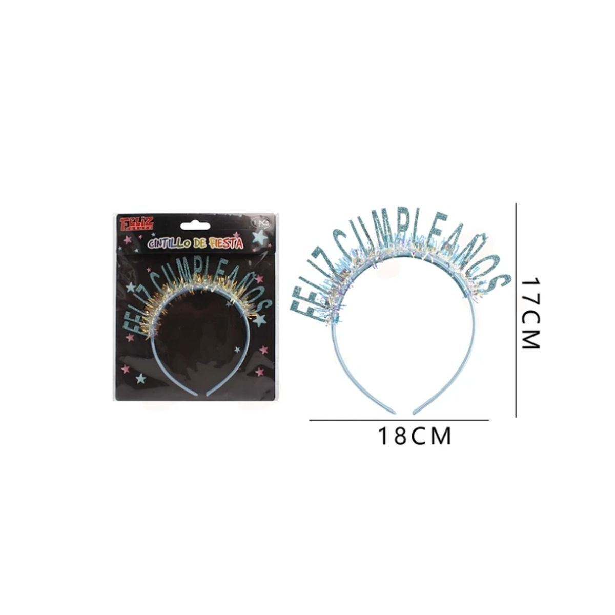 GENERICO - Cintillo De Fiesta De Feliz Cumpleaños Celeste