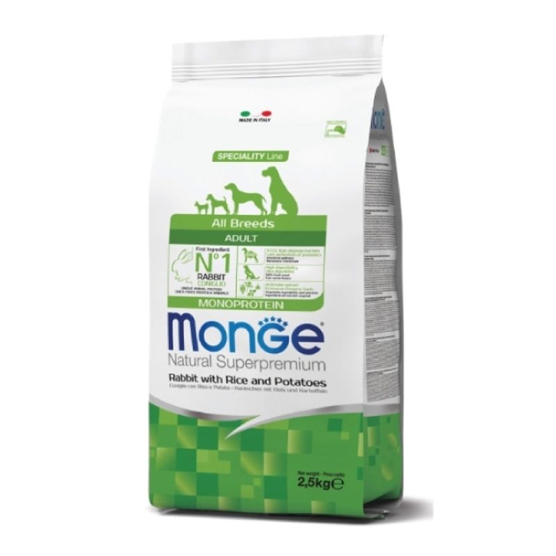 MONGE - Monge Alimento Premium Perro All Breeds Rabbits 2.5Kg