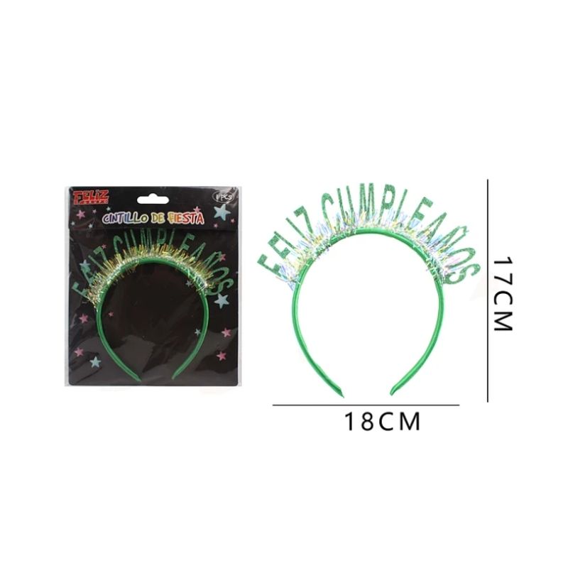 GENERICO - Cintillo De Fiesta De Feliz Cumpleaños Verde