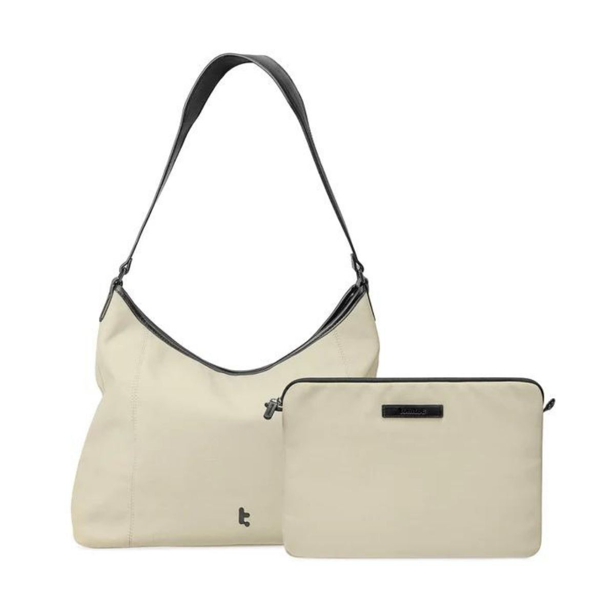 TOMTOC - Bolso Tote Versatile-T28 + Funda Notebook 14″ - Beige