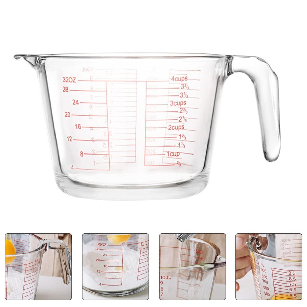 ALLEGRA - Jarra Medidora De Líquidos o Mezclas 500mL Vidrio Allegra