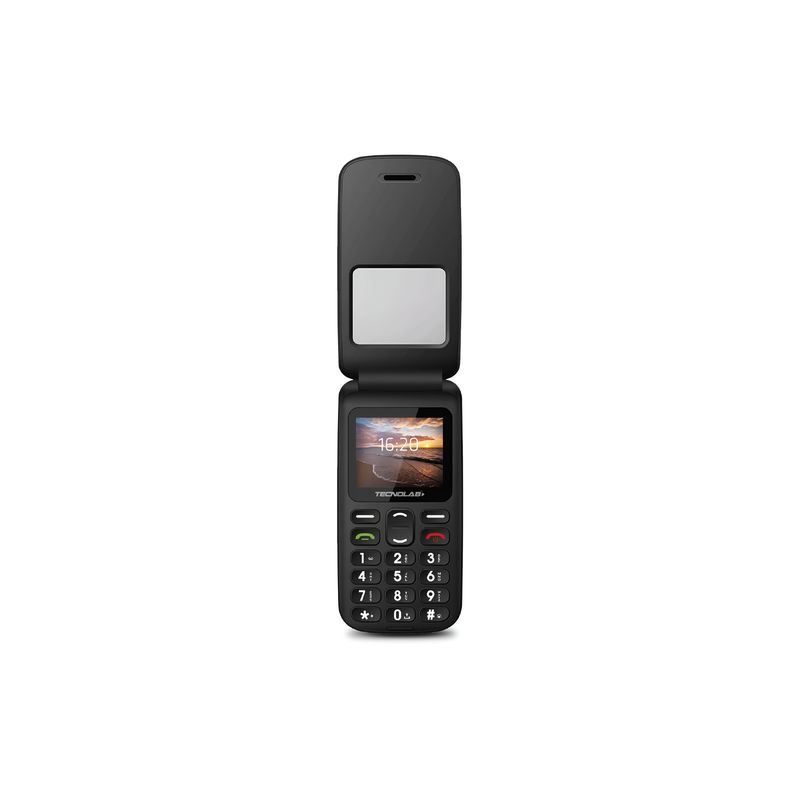DBLUE - Teléfono Senior Adulto Mayor Tipo Almeja Modo S.O.S 4G 456BK