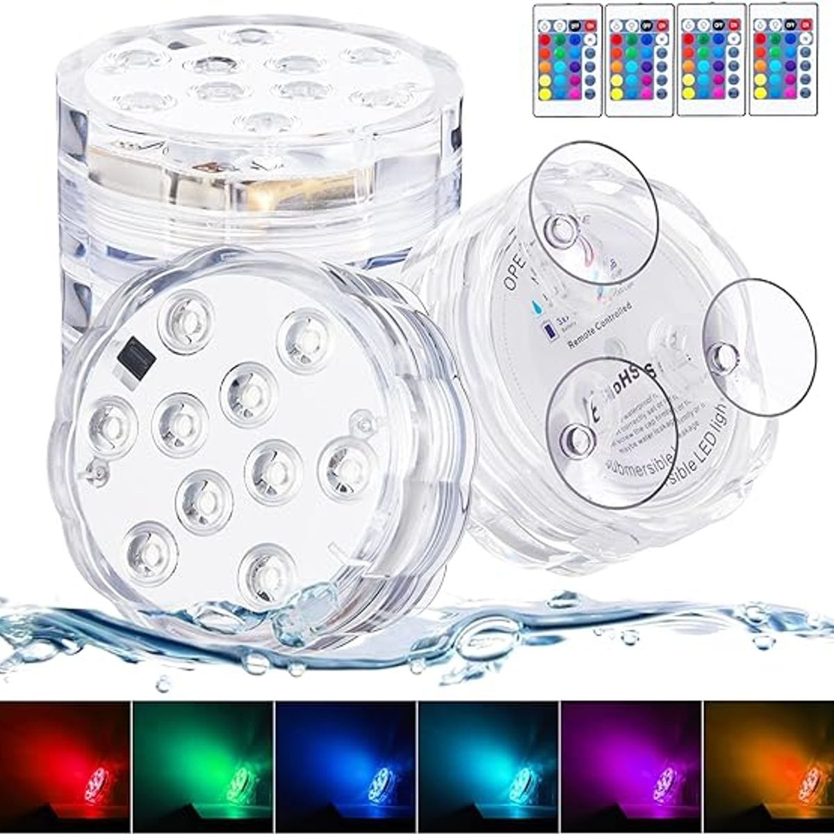 GENERICO - FOCO LED SUMERGIBLE CON CONTROL REMOTO