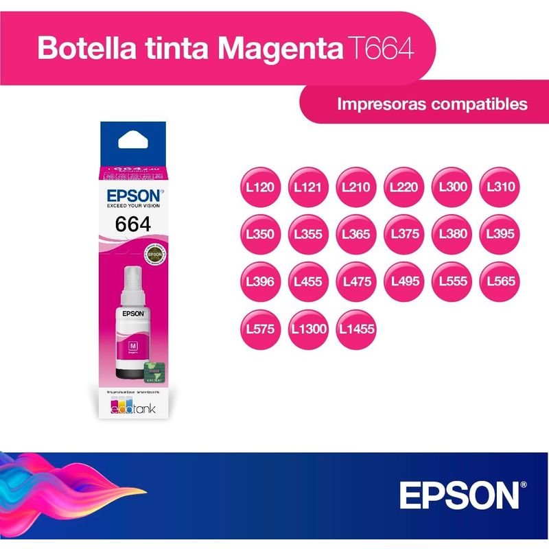 EPSON - Epson Botella de Tinta Ecofit color Magenta T664320-AL