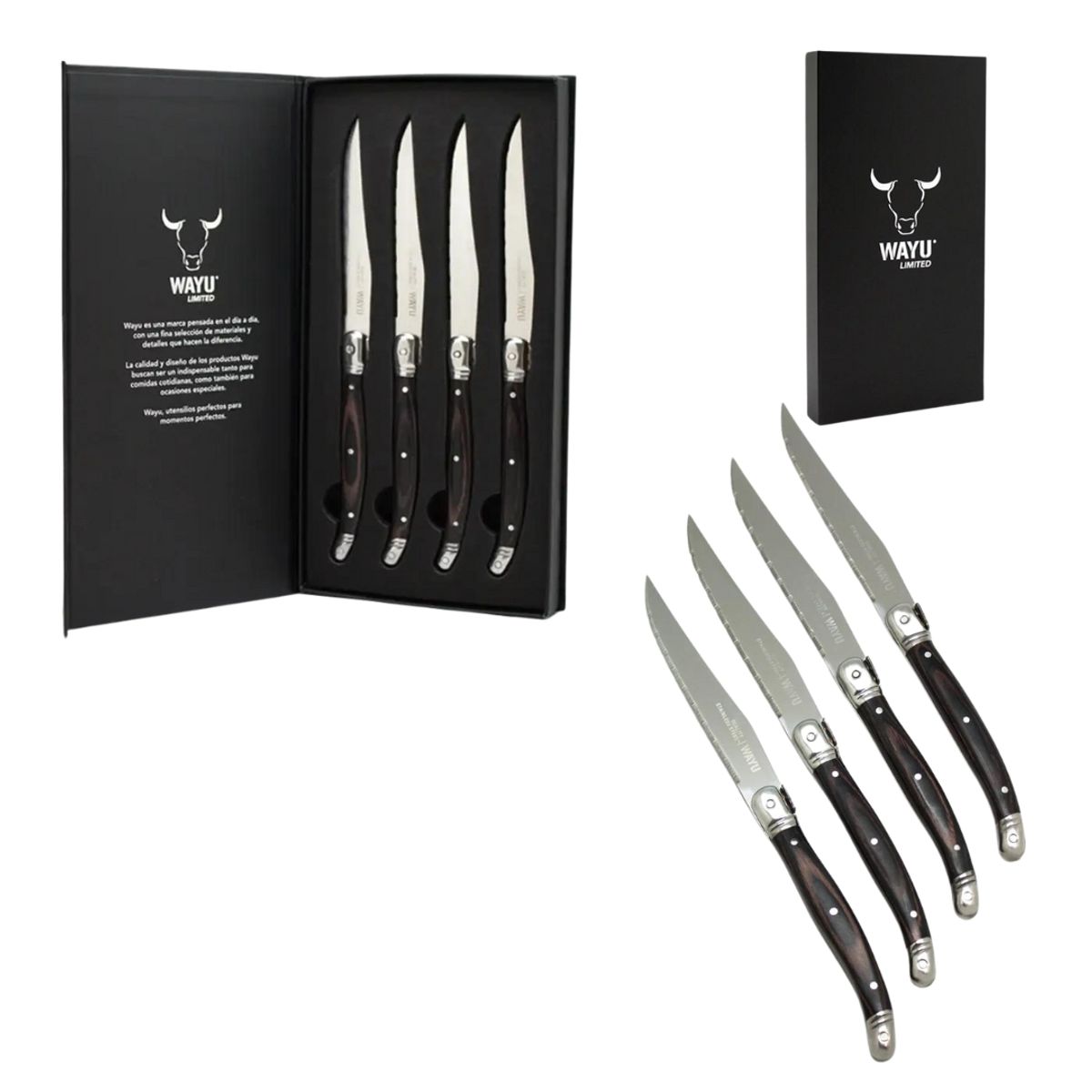 WAYU - Set 4 Cuchillos Black Mesa Wayu Limited Color Negro