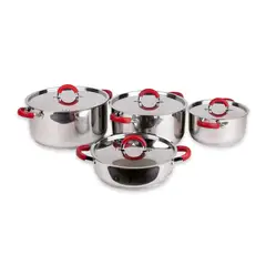 GENERICO - BATERIA DE COCINA ACERO INOXIDABLE 8 PIEZAS