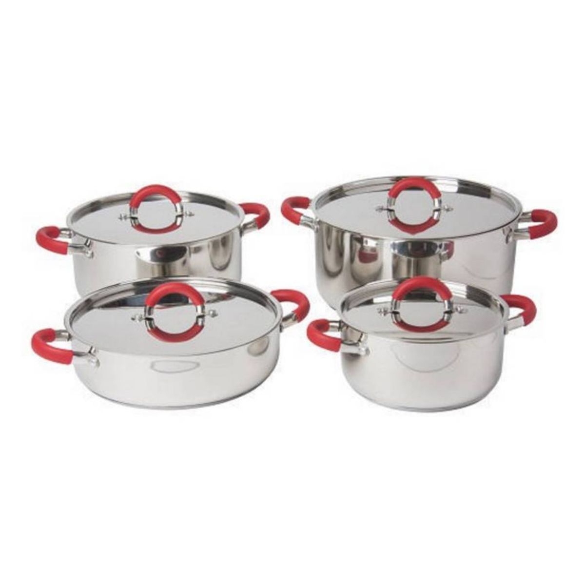 GENERICO - BATERIA DE COCINA ACERO INOXIDABLE 8 PIEZAS