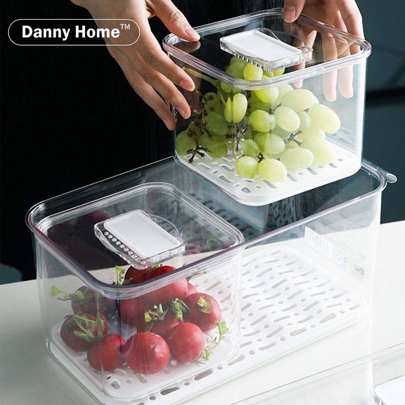 DANNY HOME - Set 3 Contenedores Para Nevera Danny Home