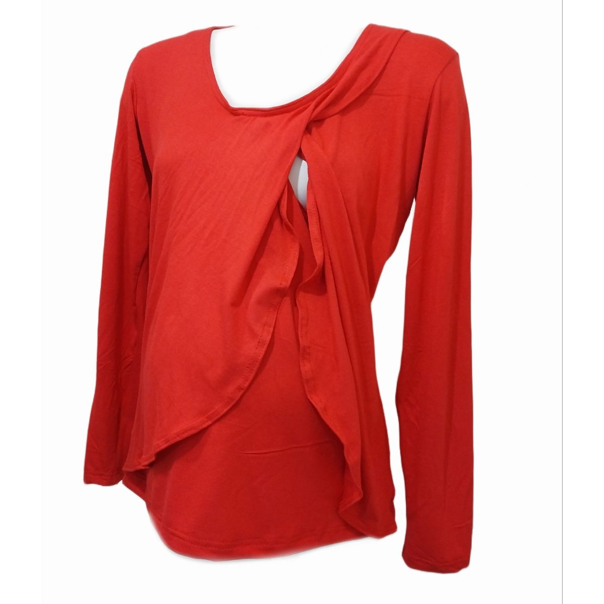 DMOM - Polera Maternal y Lactancia en Capas color Rojo
